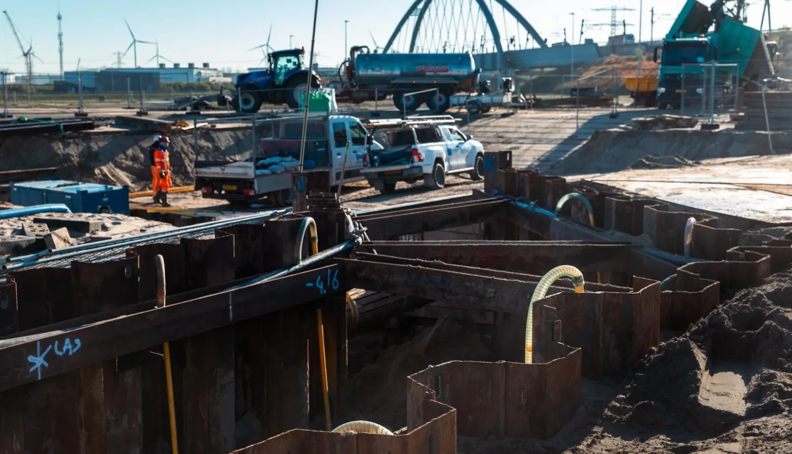 Orbital Eye monitors construction works